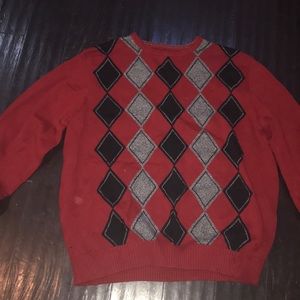 Black ,gray and red. Sweater